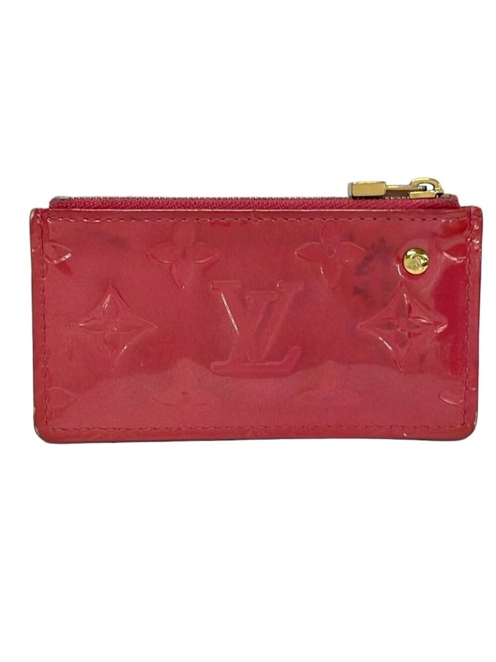Louis Vuitton Coin Case Monogram Vernis Pochette Cles Franboise Leather